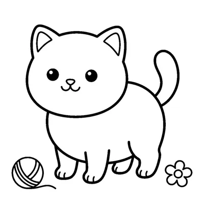 Meowing chubby kitten