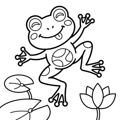 Happy jumping frog