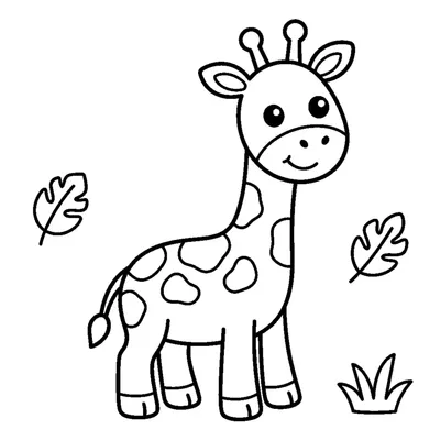 Spotted baby giraffe