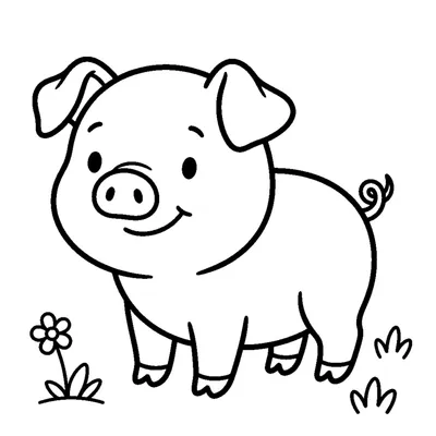 Cute piglet with a chubby snout