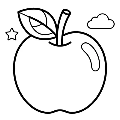 A big red apple with a leaf