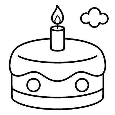 A small birthday cake with one candle