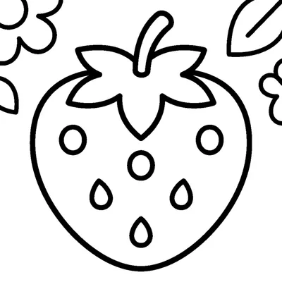 A bright strawberry with a green stem