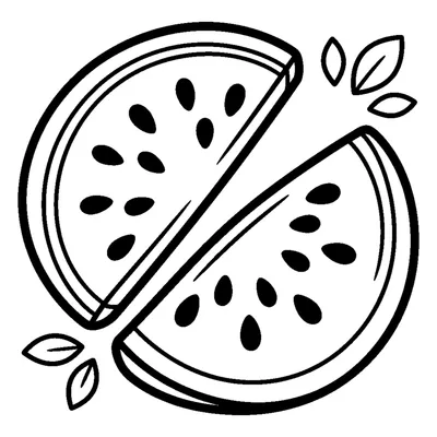 Two sweet slices of watermelon