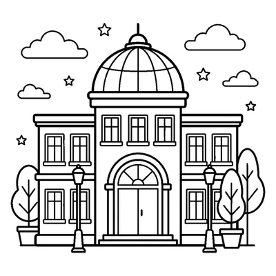 City Hall with a glass dome