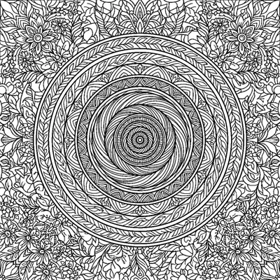 Optical Illusion Spiral Mandala