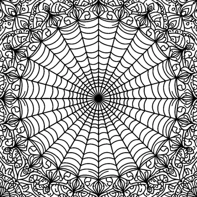 Fine-Lined Spiderweb Mandala