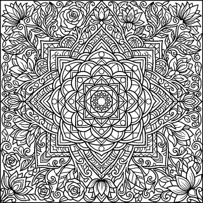Geometric Mandala like a Stained Glass Window