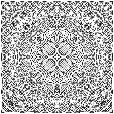 Layered Mandala with Clover and Triangle Knots