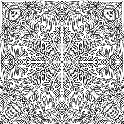 Crystal snowflake mandala