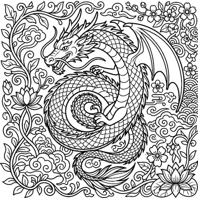 Mystic Dragon Tail Mandala