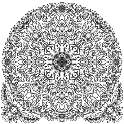 Sunflower Field Mandala