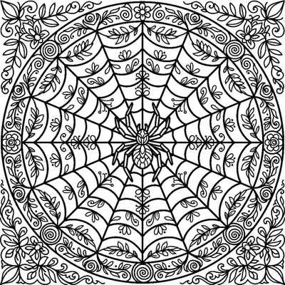 Delicate Spiderweb Mandala