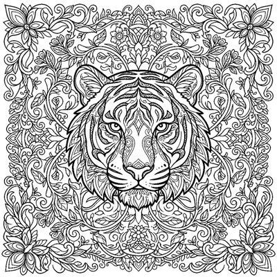 Tiger Stripe Animal Mandala