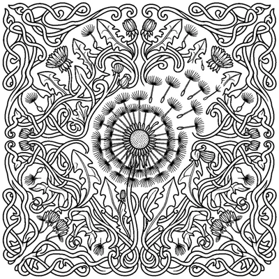 Blowing Dandelion Seeds Mandala