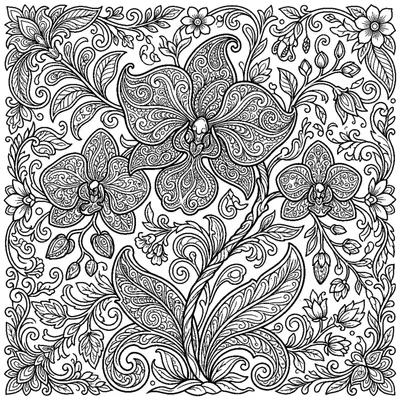 Fantasy Orchid with Paisley Petals