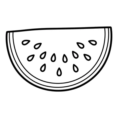 Watermelon Slice Coloring Page