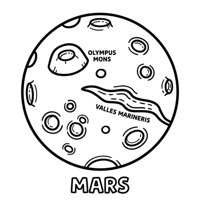 Planet Mars Coloring Page