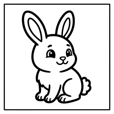 Cute Baby Rabbit Coloring Page