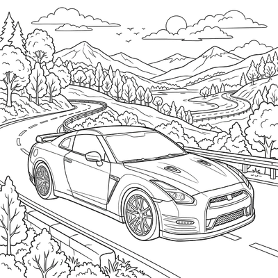 Sports Car Coloring Page